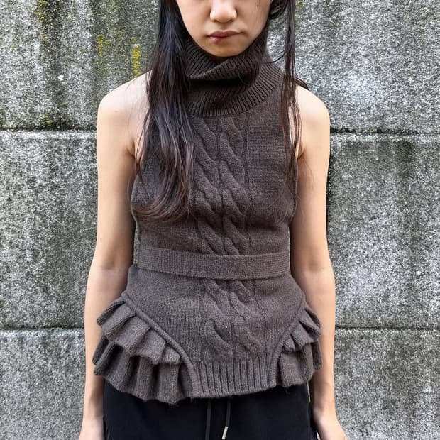 [ulika sanctus] knit halter top