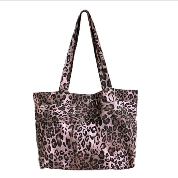러브 컴플렉스 레오파드leopard star snap bag 핑크