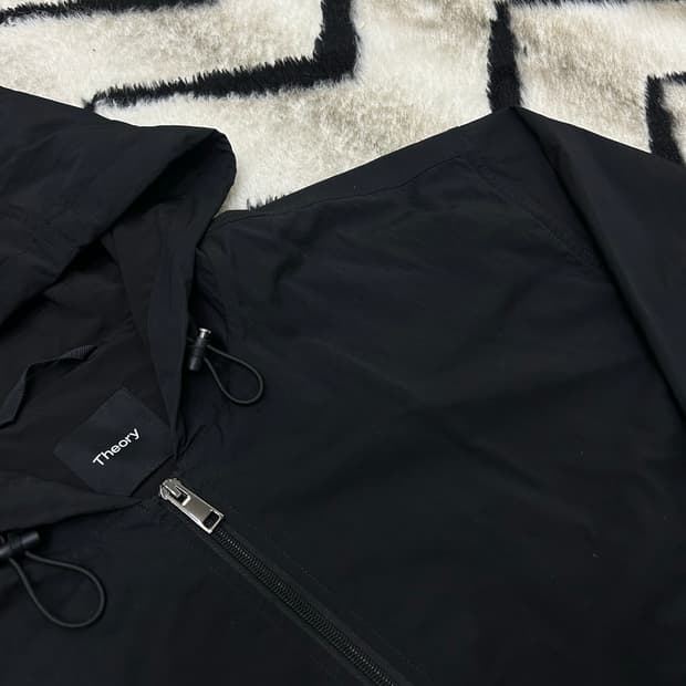 [2XL]띠어리 나일론 후디드 자켓/블랙