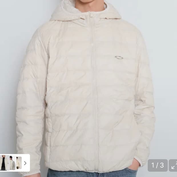 노이아고 경량패딩 아이보리