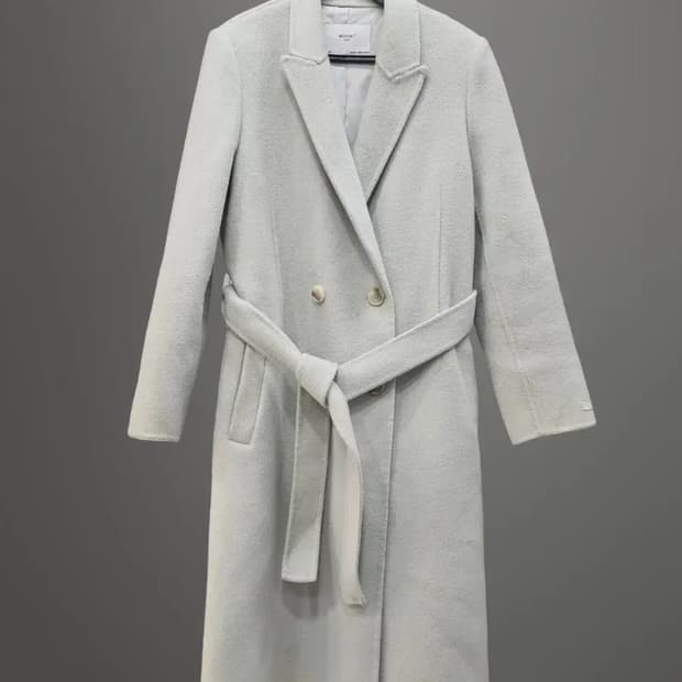 문트 민트 울 로브 롱코트