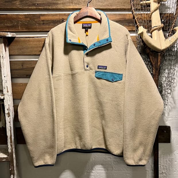 [M]파타고니아 신칠라 스카이블루 체스트 포켓 아노락 플리스