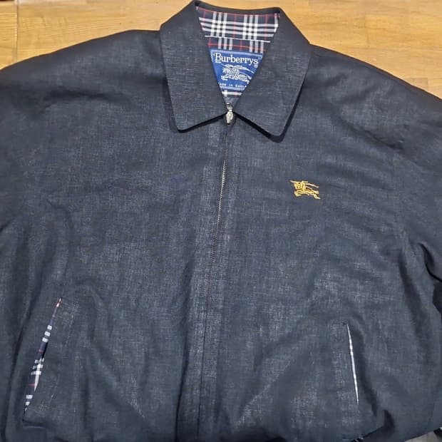 버버리 네이비 블루종 빈티지 자켓
