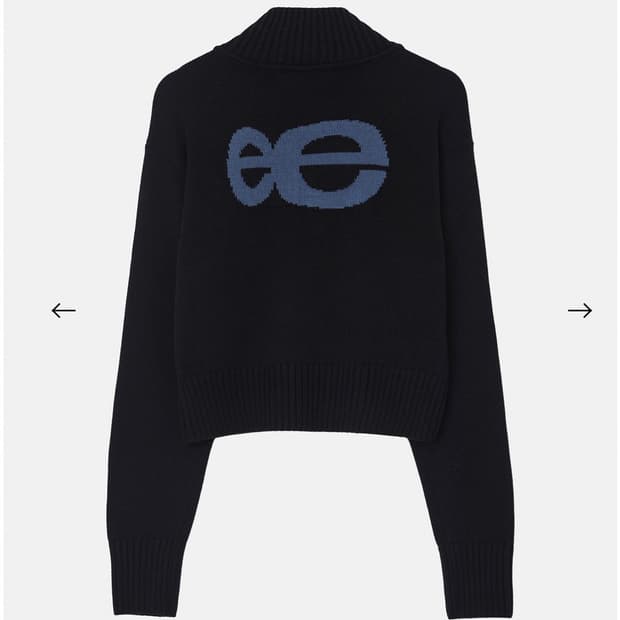 엔조블루스 하이넥 니트 집업