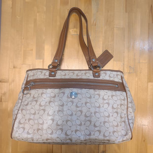 코치 F17179코티드컨버스 토트백