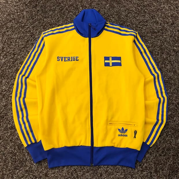 아디다스 스웨덴 국대 져지 트랙 자켓