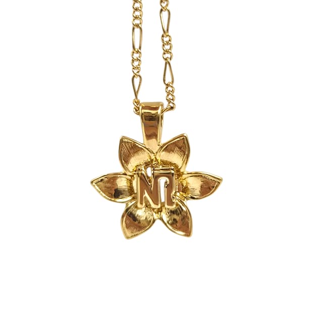 80s 프랑스 니나리치 꽃잎 로고 목걸이