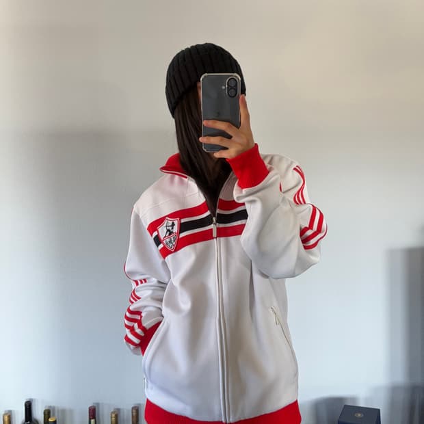 [L]아디다스 이집트 자말렉 화이트 트랙탑 져지