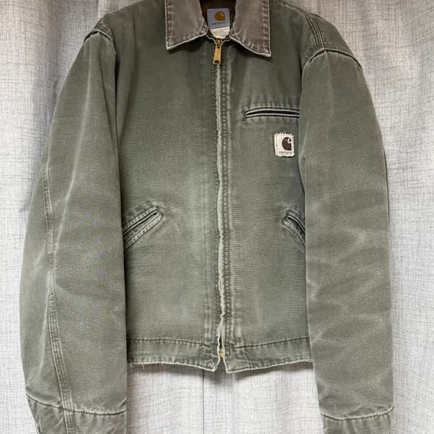 [L] 빈티지 칼하트 J76 디트로이트 자켓 모스