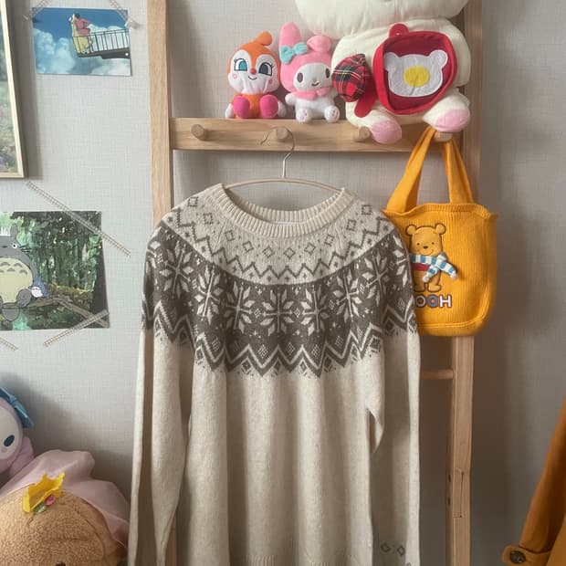 모리걸 빈티지 노르딕 니트🤎❄️