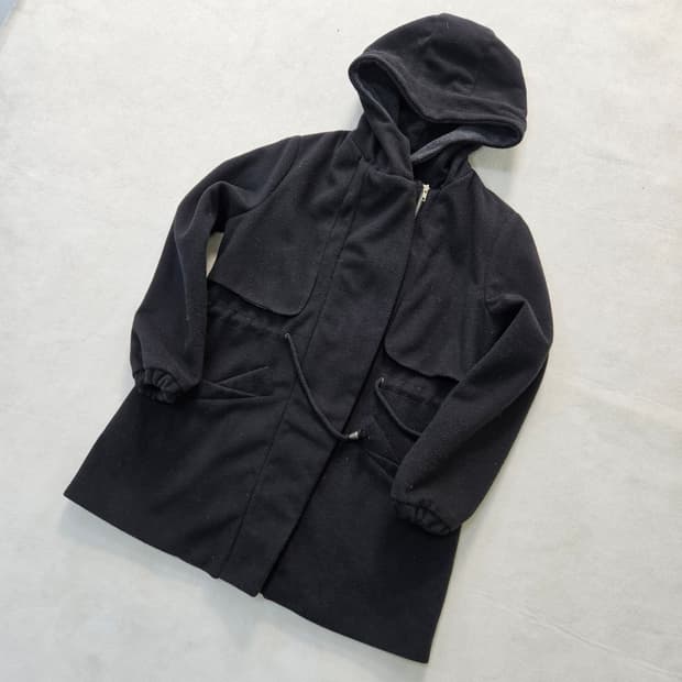 실측확인 자신 후드 하프코트 자켓 0319Y