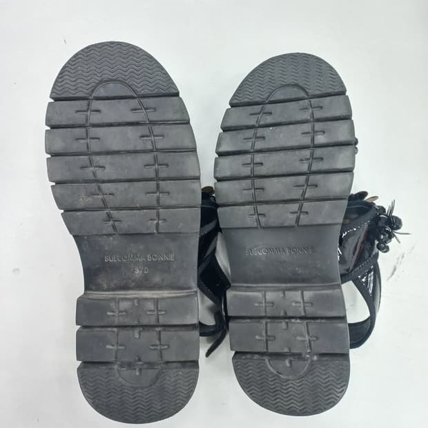 슈콤마보니 큐빅 장식 블랙 샌들 (235~240mm)