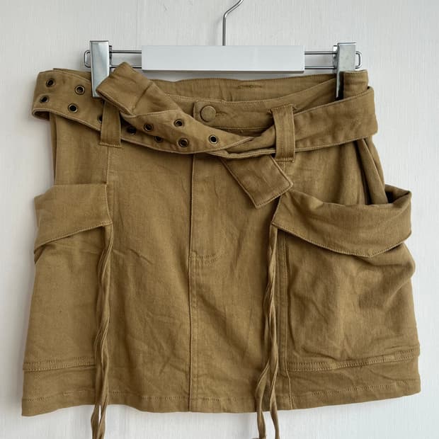 카고 포켓 미니 스커트