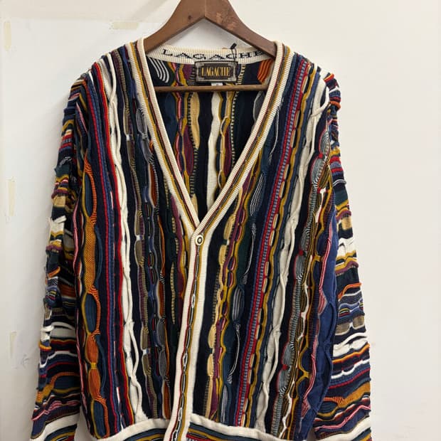 N126. Lagache 빈티지 케이블 니트 가디건