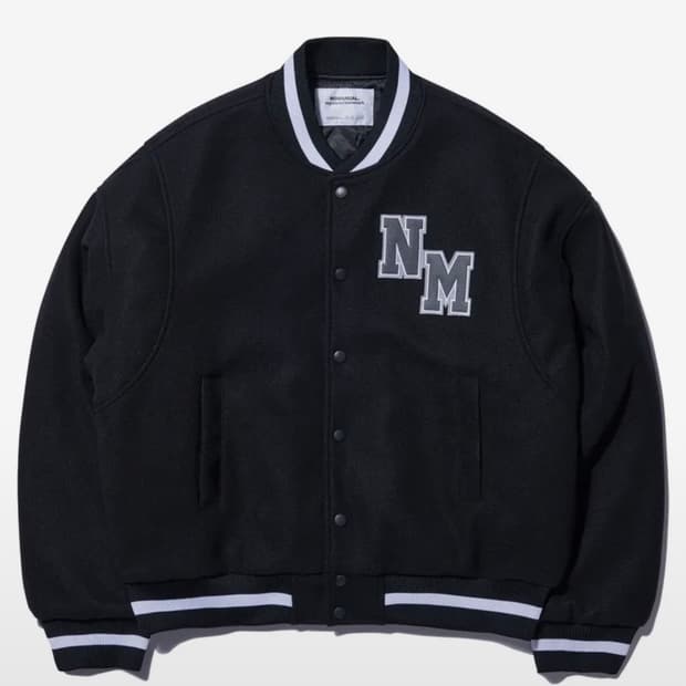 노매뉴얼 TAYLOR VARSITY JACKET - BLACK