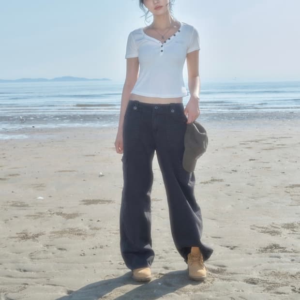 애즈온 JED CARGO PANTS /차콜