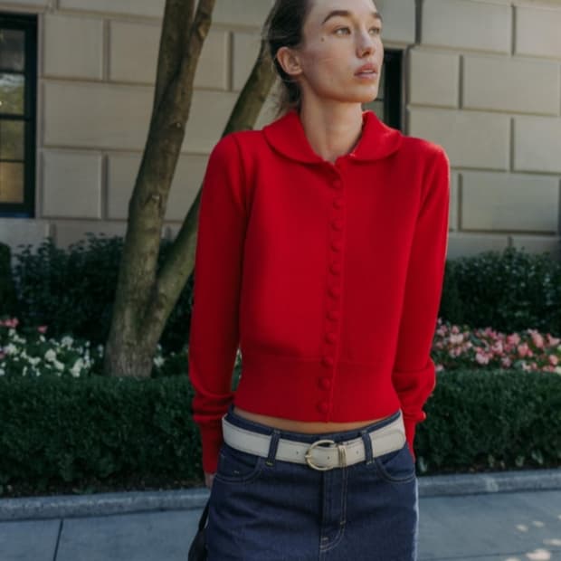 자라 ZARA 피터팬칼라 니트 가디건 새상품