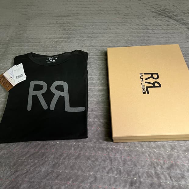 [L] RRL 로고 저지 티셔츠 반팔