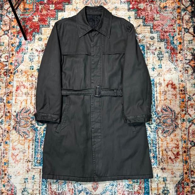 [XL] 90s 캘빈 클라인 왁스 벨티드 카코트