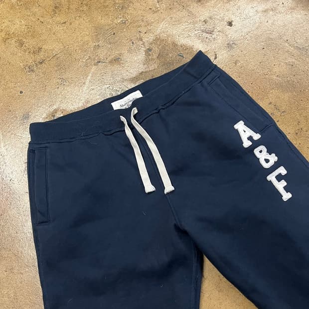 [정품/2XL] 아베크롬비 네이비 트레이닝 바지 A&F b18