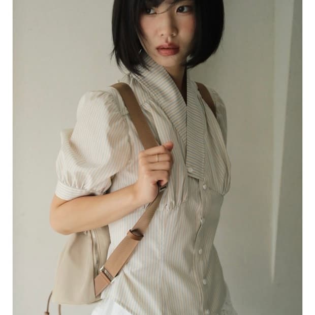 한땀한땀 유자 저고리 줄무늬 S 생활한복