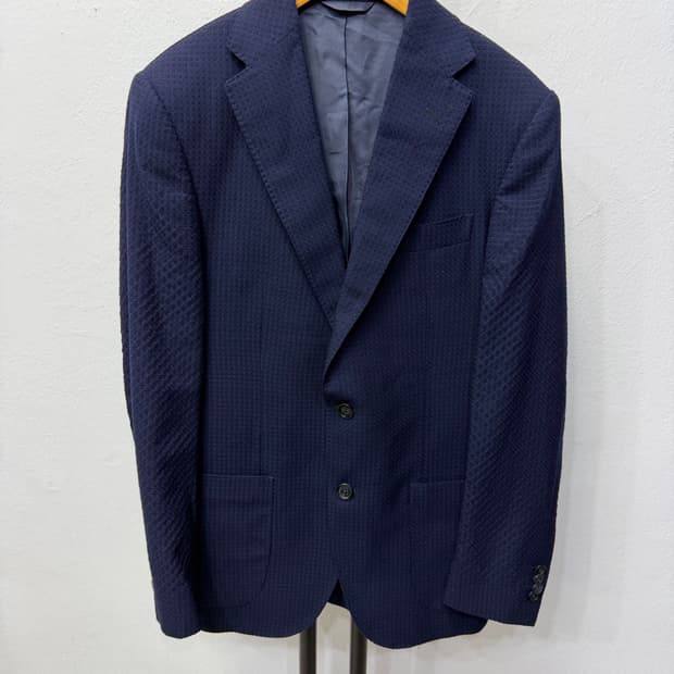정품) ST듀퐁 이태리 네이비 남성 정장 더블저튼 자켓 46