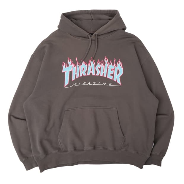 트레셔 플레임 로고 후드티