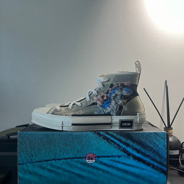 [한정판] 디올 B23 하이탑 스니커즈 43 / 플로럴 씨호스 / 정품 