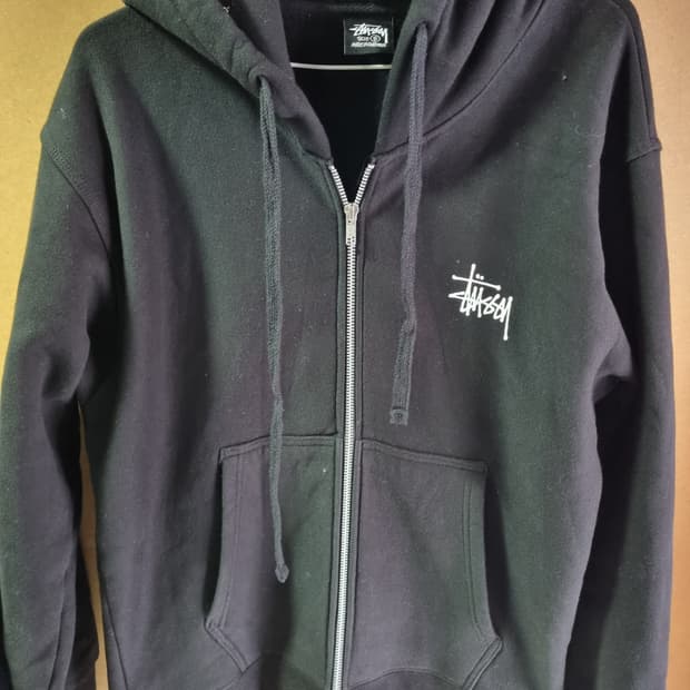 스투시 기모 후드집업 