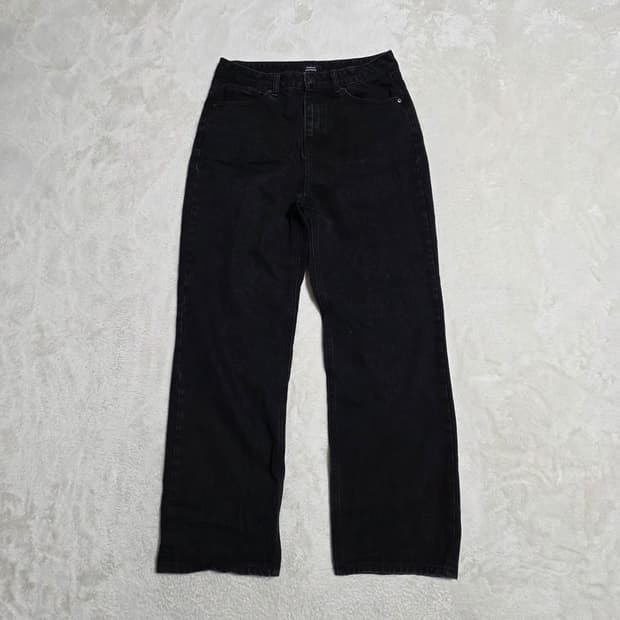 (30)여성 무신사스탠다드 스트레이트 데님 팬츠 블랙