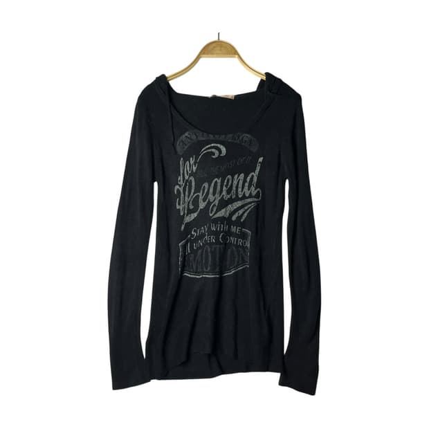 [GRAZIE] 그라지에 레터링 프린팅 후드 롱슬리브