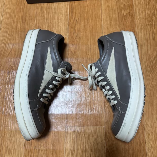 [44] 릭오웬스 레더 빈티지 스니커즈 더스트밀크  릭반스