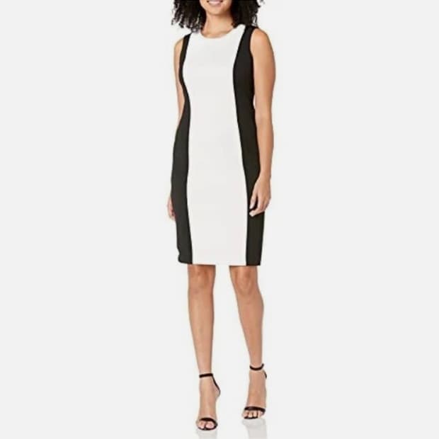 캘빈클라인 배색 원피스 4사이즈