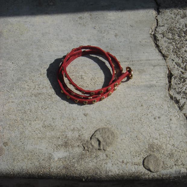 Red Stud Double Strap Bracelet