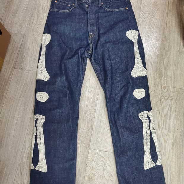 [32] 캐피탈 12.5온즈 데님 멕시칸 턱시도 5P 오카길리 팬츠