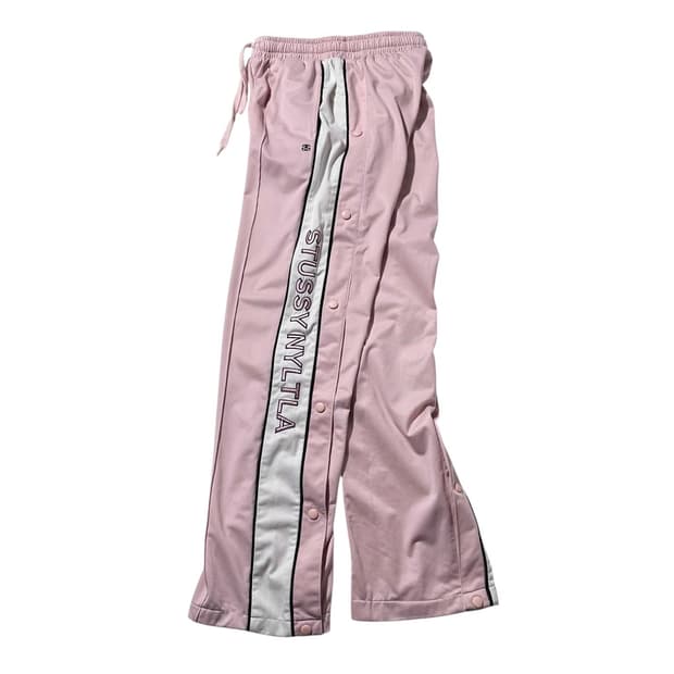 스투시 사이드 로고 스냅버튼 트랙팬츠