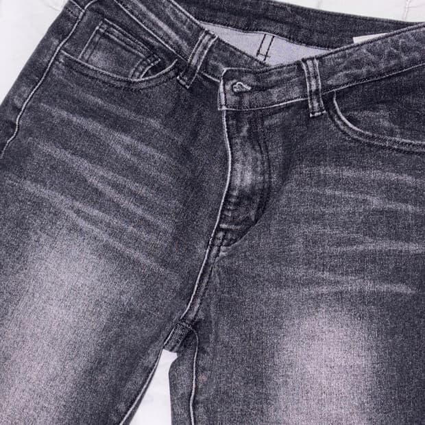 하이웨스트 부츠컷 워싱 청바지