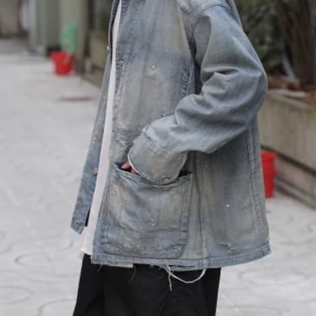 [2] 안셀름(ancellm) 25ss 크러쉬드 데님 커버올 자켓