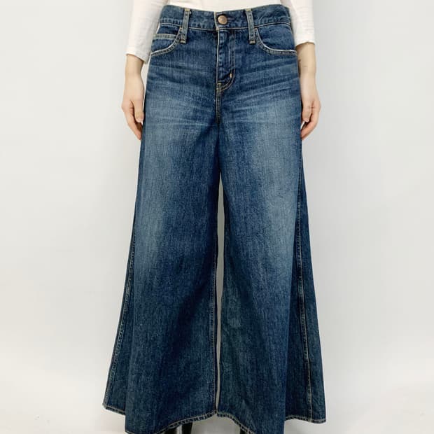 레드 카드 와이드 데님 팬츠