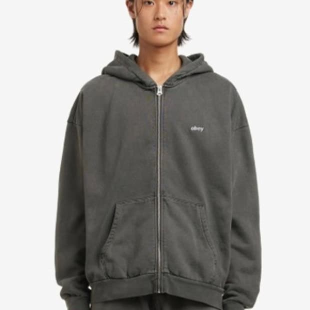 오베이 피그먼트 후드집업 xxl