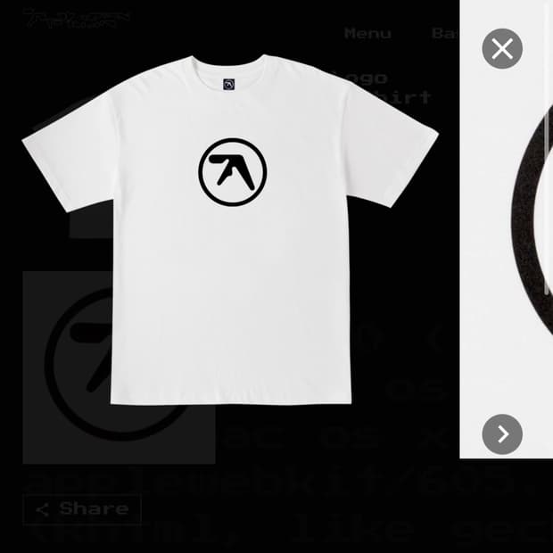Aphex twin t-shirt xs