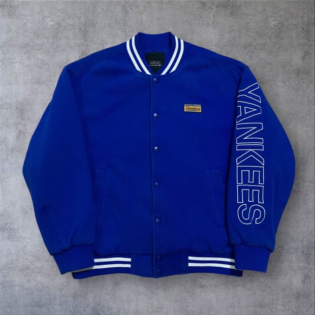 MLB 뉴욕양키스 스펠아웃 블루 바시티 자켓
