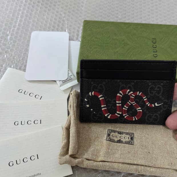 [풀구성,새상품급]구찌 스네이크 카드지갑 블랙