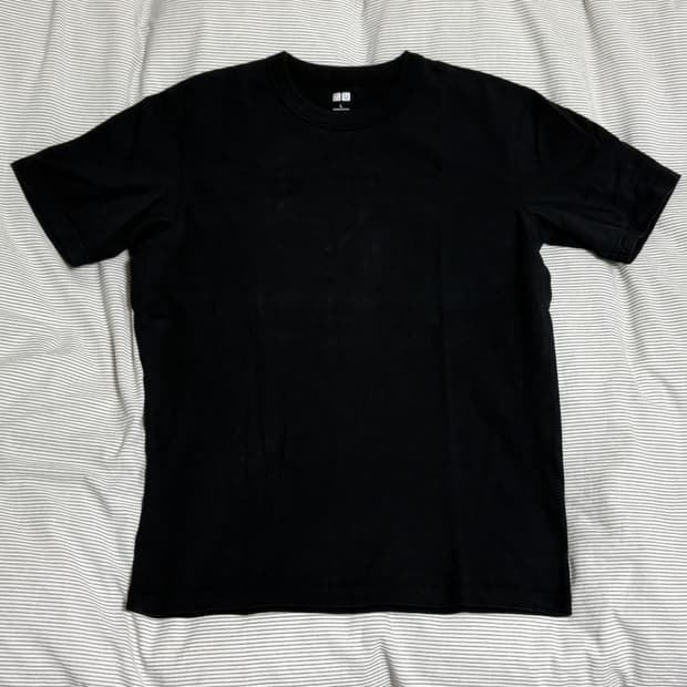 유니클로 U 크루넥 티셔츠 L 블랙/화이트 총 2장