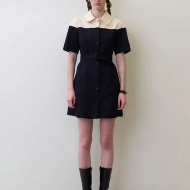 마론에디션 벨티드 원피스 S