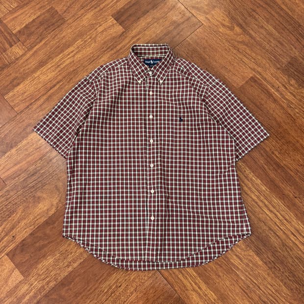 XL~2XL 폴로 랄프로렌 체크 반팔 셔츠 