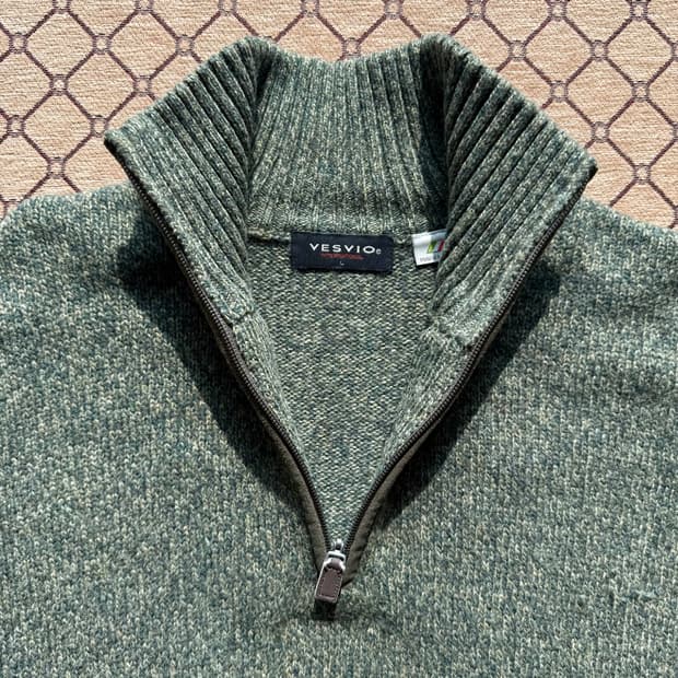 그린 하프 집업