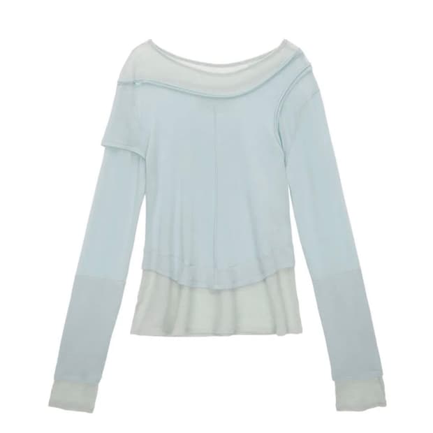 마뗑킴 two tone layered top