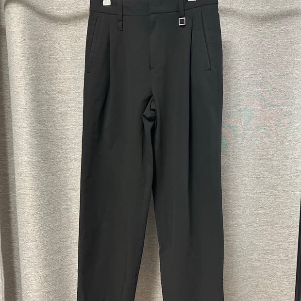 우영미 폴딩 롱 팬츠 블랙 (44/28)