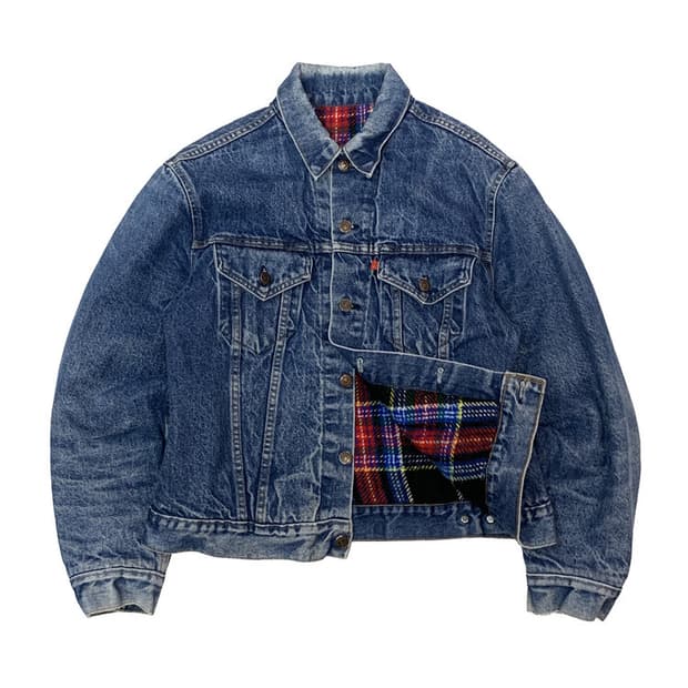 70s 리바이스 70505 블랭킷 라이닝 데님 트러커 자켓